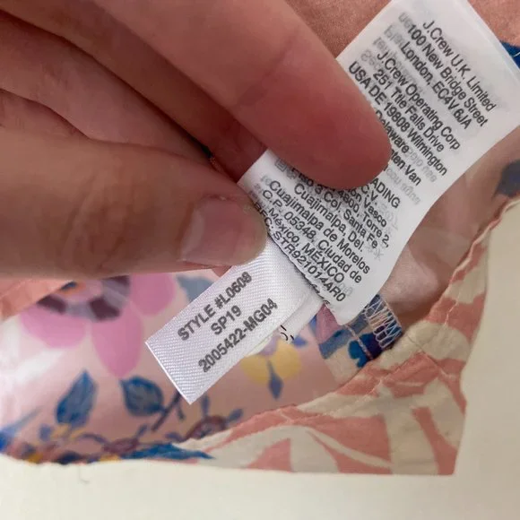 J. Crew Liberty of London Floral Print Scoop Neck Blouse Top l0608 - Picture 8 of 9